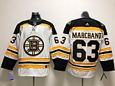Boston Bruins 63 Brad Marchand White Adidas Stitched Jersey,baseball caps,new era cap wholesale,wholesale hats